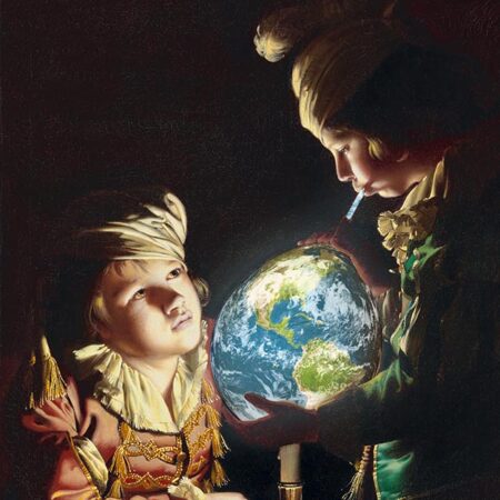 Kunstdruck „Earthballoon“ von Utopiness – abstraktes Kunstmotiv und Design